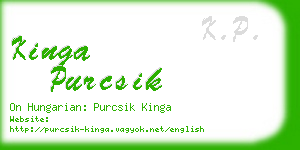 kinga purcsik business card